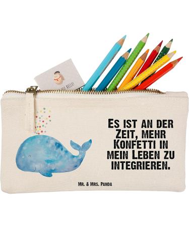 Mr. & Mrs. Panda Small Makeup Bag - Wal Confetti Design | Perfect Gift for Eco-Lovers & Sea Animal Fans | Shop Internationally - Buy Online on GoSupps.com