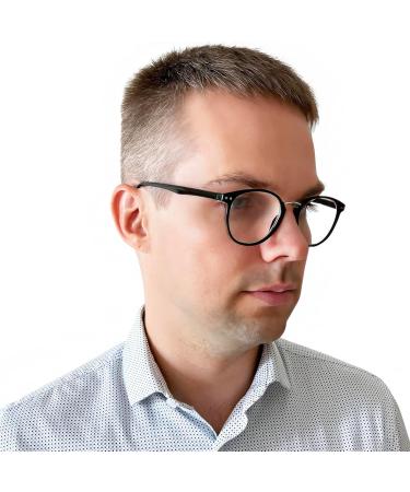 Shop Mini Stylish Reading Glasses | Round Frame Free Case 1.5 Diopters for Men & Women - Perfect Prescription Reading Aid - Buy Online on GoSupps.com