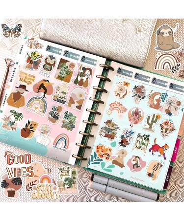 BarrelTree 250 PCS Aesthetic Boho Waterproof Vinyl Stickers - Cute Plant Sticker Packs for Water Bottles, Laptop, Journaling - Scrapbooking Supplies Kit for Adults, Teens - Buy Online on GoSupps.com
