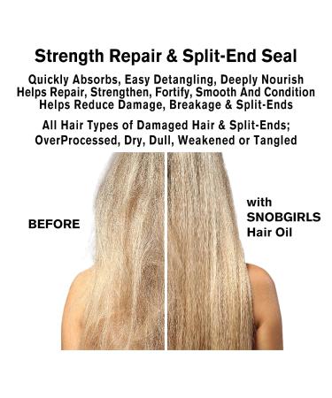 STRONGFORCE Vegan Hair Oil - Strength Repair Split End Seal & Length Protection (30 Capsules) | International Shipping Available - Buy Online on GoSupps.com