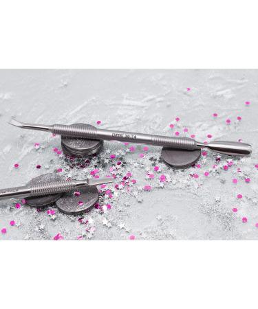 Staleks Pro Expert 30 Type 4.3 Cuticle Pusher with rounded and bent blade side - Left-Handed User Friendly - Model PE-30/4.3 - Buy Online on GoSupps.com