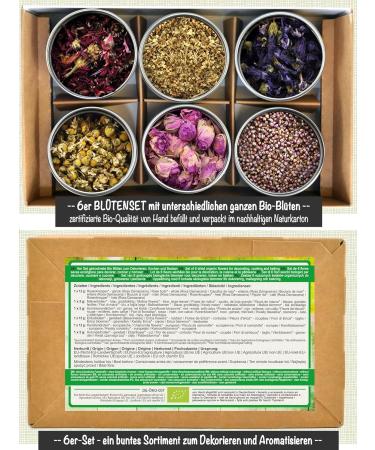 Organic Gift Set: 6 Different Organic Flowers | Cottage Garden Christmas Gift | Direct & Friendly Shipping Worldwide - Buy Online on GoSupps.com