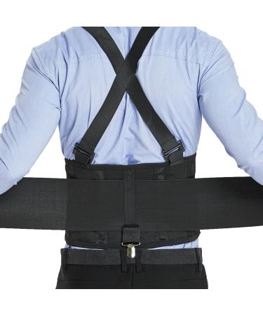 NeoTech Care Lumbar Brace - Adjustable Back Support Belt with Removable Clips & Detachable Suspenders | Light Breathable Ideal for Work & Posture | Size M Black - International Shipping Available - Buy Online on GoSupps.com