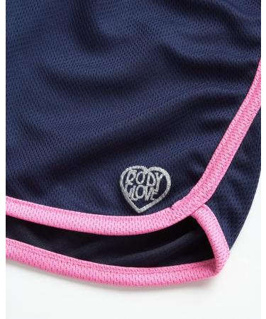 Body Glove Girls' 4-Pack Mesh Athletic Performance Shorts (7-12) - Coral/Yellow/Navy/Pink - Buy Online on GoSupps.com