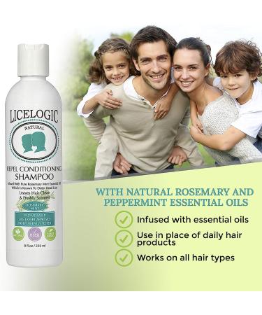 LiceLogic Head Lice Prevention Shampoo | Natural LICEZYME Formula for Kids | Repels Super Lice, Eggs & Nits | Non Toxic & Safe for Daily Use | 8 oz Mint Rosemary - Buy Online on GoSupps.com