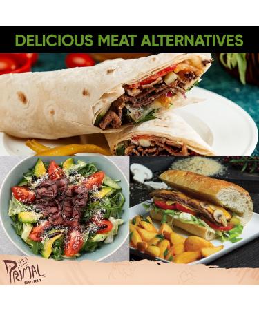 Primal Spirit Foods Primal Spirit Meatless Vegan Strips - High Energy High Protein Non-GMO 93% Fat Free Snacks Vegan Jerky - 28g 1 Pack Mesquite Lime Flavour - Buy Online on GoSupps.com