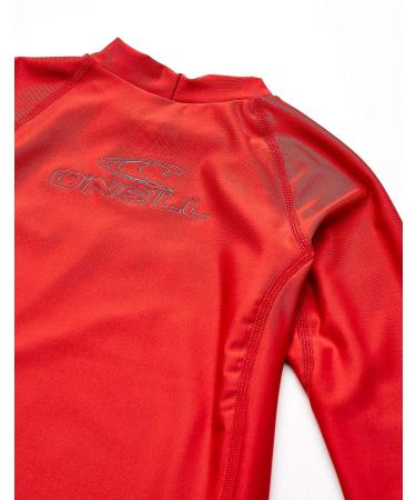 O'Neill Youth Basic Skins UPF 50+ Short Sleeve Rash Guard Red 8 - Kids' Sun Protection Rashguard - Buy Online on GoSupps.com