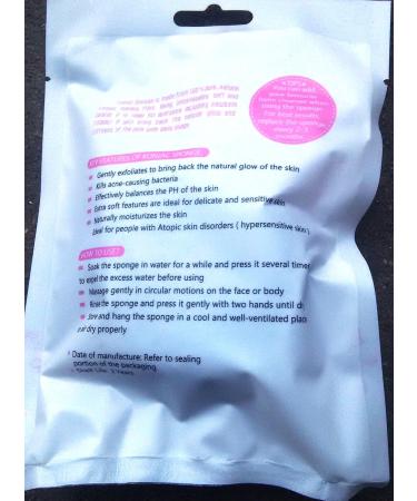 Buy KONJAC Facial Sponge with Activated Charcoal - 100% Pure & Natural | Best for Sensitive Skin | International Shipping Available - Buy Online on GoSupps.com