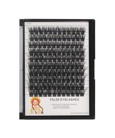 Bodermincer 120 Cluster 12-14-16mm Mixed Length Wide Cluster Eyelash Extension Natural 3D Russian Volume Faux 3D Effect Glue Bonded Cluster Eyelashes Eyelashes Individual Lashes Makeup (16-18-20mm Mixed)