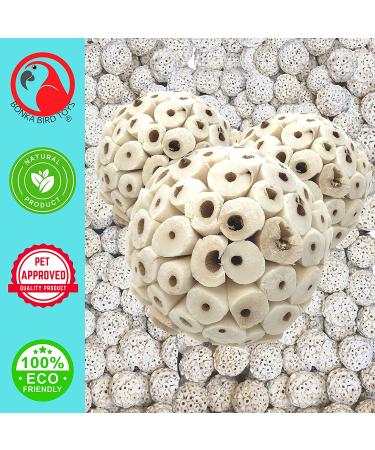 Bonka Bird Toys Sola Atta Balls - Organic Foot Beak Chew Toy for Small Pets - Pack of 3 - Buy Online on GoSupps.com
