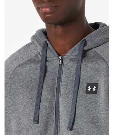 Under Armour Men's Rival Fleece Full Zip Hoodie - Pitch Gray/Light Heather - Large - Buy Online on GoSupps.com