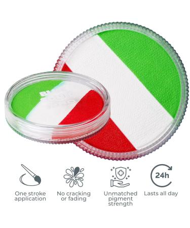 Buy Blue Squid Pro Schminke Face Paint - Green White Red (30g) | Perfect for Adults & Children | Carnival & SFX Makeup - Buy Online on GoSupps.com