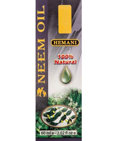 Hemani 100% Natural Pure Neem Oil (Azadirachta Indica) 60ml - Organic Skin and Hair Care International Shipping Available - Buy Online on GoSupps.com