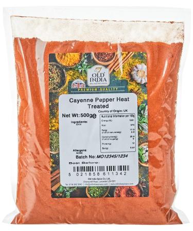 Old India Cayenne Pepper Heat Treated 500g 500 g