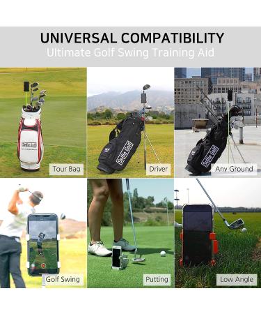SelfieGOLF Record Golf Swing Holder - PGA Best Product Winner | Selfie Putting Training Aid for Any Golf Bag - Red/Black - Buy Online on GoSupps.com
