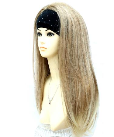 Forever Young Extra Long 3/4 Half Wig Fall Clip in Hair Extension - Color: Sandy Light Blonde Mix