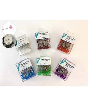 CalCastle Crystal Diamante Floral Craft Bouquet Bling Pins - 100 pcs/Box (Red) - Buy Online on GoSupps.com