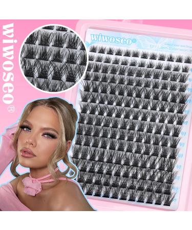 wiwoseo Lash Clusters Natural Individual Lashes Individual Cluster Lashes Russian Eyelash Clusters 8-16MM Natural Look Lashes Individual Eyelashes D Curl Lashes for Beginners - Buy Online on GoSupps.com