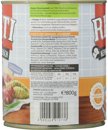RINTI Kennerfleisch Chicken 12 x 800g - Premium Dog Food High-Quality Chicken International Shipping - Buy Online on GoSupps.com