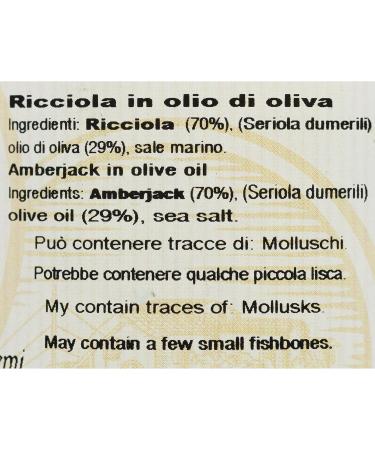 SICILY BEDDA CAPACI High Quality Sicilian Ricciola in Olive Oil 220ggg - Buy Online on GoSupps.com