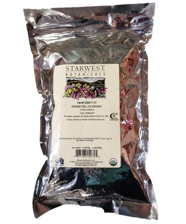 Orange Peel Powder Organic - Citrus sinensis 1 lb (Starwest Botanicals)