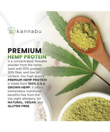 Kannabu Premium Hemp Protein Powder | Plant-Based Omega 3-6 Protein with High Fiber, Vitamins & Minerals | Vegan, Gluten-Free, Keto-Friendly | Non-GMO | 1-Pack - Buy Online on GoSupps.com