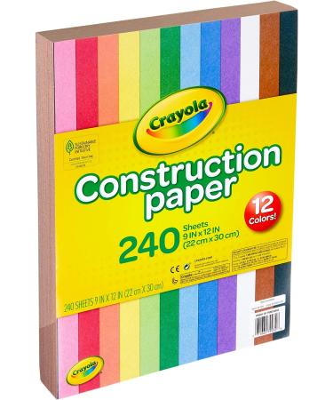 Crayola Construction Paper (240ct) - Kids' Arts & Crafts 12 Assorted Colors - Classroom Supplies & Gifts - Buy Online on GoSupps.com