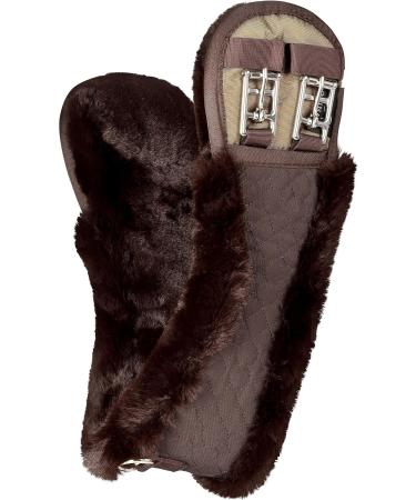 Equinate Anatomical Moon Belt - Synthetic Lambskin Dressage Strap - 50-80 cm Adjustable - Brown & Black - Buy Online on GoSupps.com