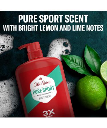 Old Spice Refreshing Body Wash for Men, High Endurance, 3X Defense, 24/7 Shower Fresh with Long Lasting Scent, Pure Sport Scent, 33.4 oz (Pack of 4) - Buy Online on GoSupps.com