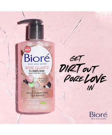 Bior Rose Quartz Charcoal Face Wash Cleanser & Pore Refining Scrub Bundle Pack - Buy Online on GoSupps.com