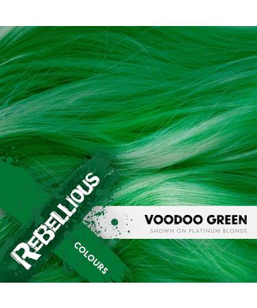 Rebellious Colours 100% Vegan Semi Permanent Hair Dye 100ml - Voodoo Green - Buy Online on GoSupps.com