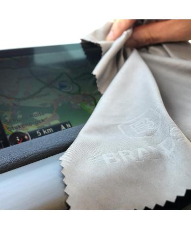 Buy Brandson XXL Glasses Cleaning Towels (30x40 cm) - 2 Washable Microfiber Cloths for Glasses & Screens - Perfect for Cell Phones & Displays - Gray - Buy Online on GoSupps.com