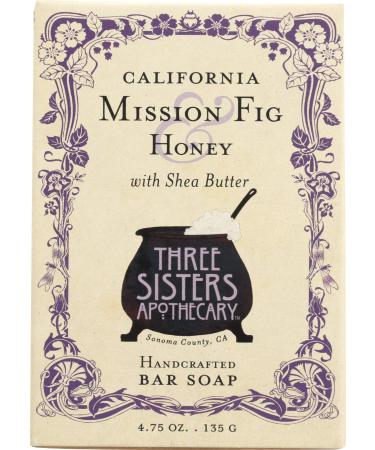 THREE SISTERS APOTHECARY California Mission Fig & Honey Bar Soap 4.75 OZ 4.75 OZ