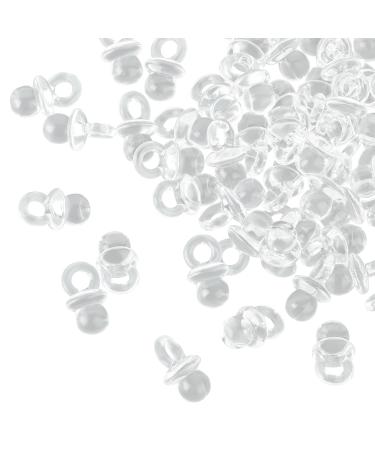 100 Transparent Kleenes dream trade decoration pacifier - vintage pacifier - pacifier as a decoration for birthdays baby shines 80/90 parties and other occasions - transparent - 2 cm