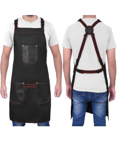 Beauticone Professional Black Barber Apron | Waterproof Hair Stylist Salon Apron for Men & Women - Buy Online on GoSupps.com