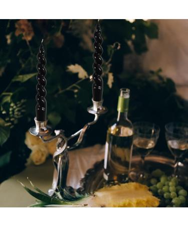 Shop Smokeelee Tapered Black Spiral Candles - Odorless Unscented Twisted Candlesticks for Relaxation & Special Occasions - International Shipping Available - Buy Online on GoSupps.com