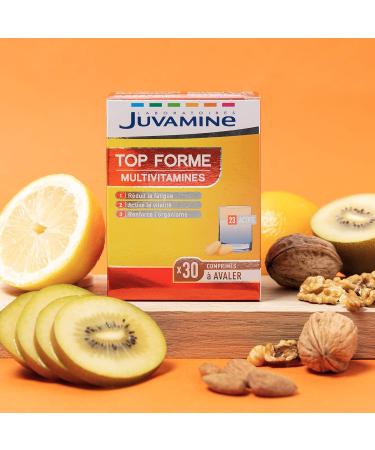 JUVAMINE - Top form - 12 Multivitamins & 10 Minerals - Vitality - Tone - Helps Reduce Fatigue - Supports Immunity - 1 Month Program - 30 tablets - Made in France - Buy Online on GoSupps.com