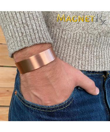 Magnetrx Pure Copper Magnetic Hardship Bracelet - Adjustable Women's Bangle with 12 Magnets (Brushed Copper M/L) | Shop Now! - Buy Online on GoSupps.com