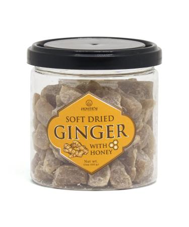Homtiem Dried Crystallized Ginger (less sweet, 3.5 Ounce) Chewy and Delicious Dried Gingers, No artificial colors less sweet 3.5 Ounce (Pack of 1)