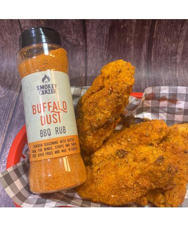 Buffalo Dust BBQ Rub Shaker | The Smokey Carter | Tangy Buffalo seasoning with butter ideal for wings strips and thighs. | Great on chicken wings - Buy Online on GoSupps.com
