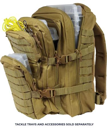 OSAGE RIVER Fishing Tackle Backpack with Rod Holder | Large Bag for Tackle Trays | Bass Fishing, Camping, Traveling | Khaki - Buy Online on GoSupps.com