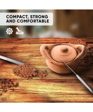 4Pcs Stainless Steel Sculpting Tools for Clay Carving and Texturing - Pottery Ceramic Supplies for Polymer Clay - Modeling Clay Tool Kit - Buy Online on GoSupps.com