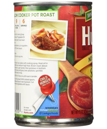 Hunt's No Salt Added Tomato Sauce 15oz Can - Pack of 6 | Buy Online - Buy Online on GoSupps.com