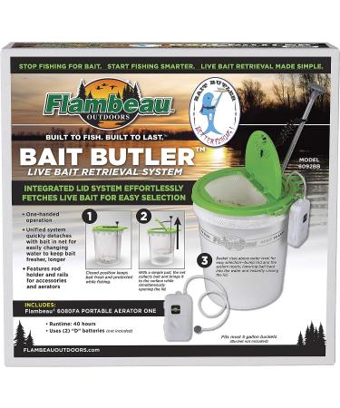 Flambeau Outdoors 6092BB Bait Butler - Live Bait Retrieval System with Integrated Lid, Net for Easy Retrieval - Buy Online on GoSupps.com