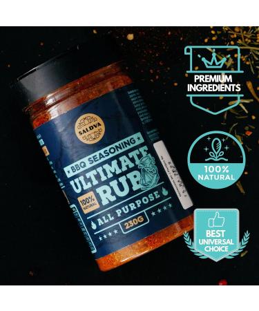 SALDVA Universal BBQ Seasoning All Purpose - Ultimate Rub - 230g - Buy Online on GoSupps.com