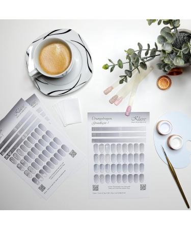 Practice Sheets for Nail Design | Set of 3 Nail Art Flourishes | Learn Painting & Drawing Techniques - Buy Online on GoSupps.com