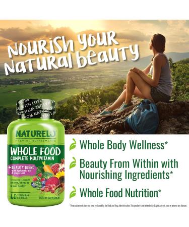 NATURELO Whole Food Multivitamin - 60 Vegan Capsules - Buy Online on GoSupps.com
