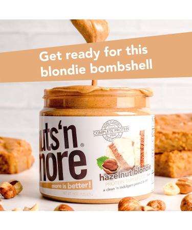 Nuts N More Hazelnut Blondie Spread - All Natural Keto Snack Low Carb Gluten Free High Protein Nut Butter (15 oz - Buy Online on GoSupps.com
