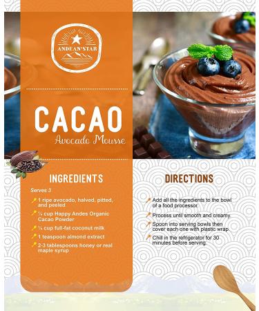 Andean Star Organic Cacao Powder - Raw Peruvian Cacao Beans - Rich in Nutrients and Flavanols - Zero-Guilt and USDA-Certified - All-Natural and Non-GMO - Single-Origin and Gluten-Free - 16 oz. - Buy Online on GoSupps.com