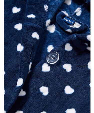 Playshoes Unisex Children's Fleece Bathrobe Dressing Gown 134-140 | Cozy Hearts Design | International Shipping - Buy Online on GoSupps.com